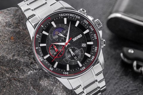 Zegarek Męski Skmei 9250SIBK + BOX Zegarek Męski Skmei 9250SIBK + BOX